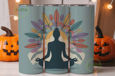 Yoga Mandala Meditation 20oz Tumbler Sublimation PixelChick 