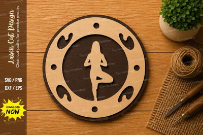 Yoga Meditation Circle Laser Cut SVG File SVG Regulrcrative 