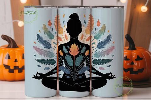 Yoga Meditation Mandala 20oz Tumbler Sublimation PixelChick 
