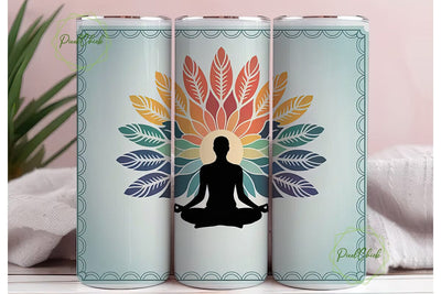 Yoga Meditation Mandala 20oz Tumbler Sublimation PixelChick 