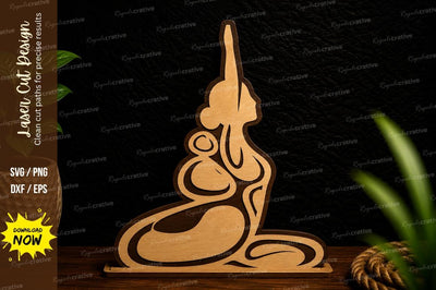 Yoga Meditation Pose Laser Cut SVG File SVG Regulrcrative 
