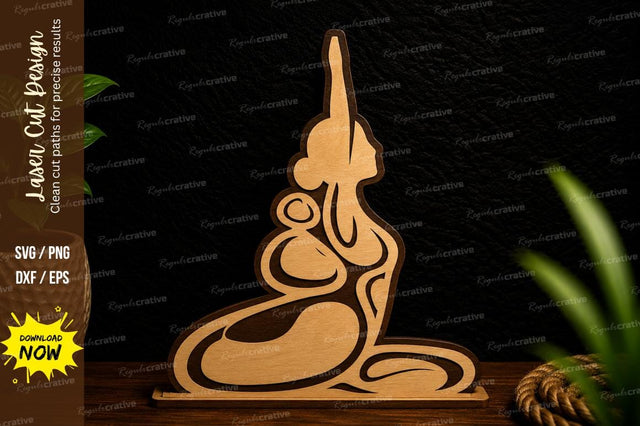Yoga Meditation Pose Laser Cut SVG File SVG Regulrcrative 