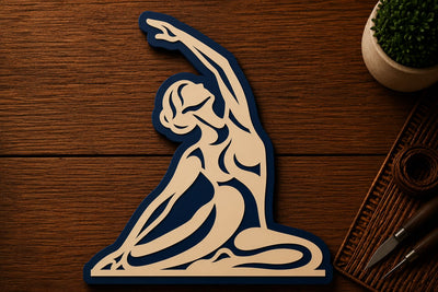 Yoga Meditation Woman Pose Laser Cut SVG File SVG Regulrcrative 