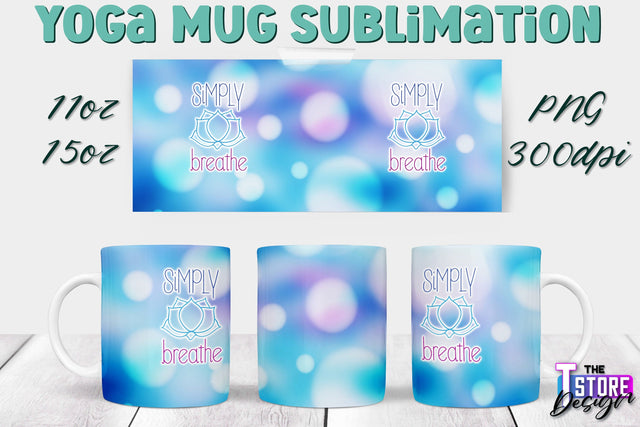Yoga Mug PNG Sublimation | Coffee 11 Oz | 15 Oz Mug Sublimation | Sport Quotes v.1 Sublimation The T Store Design 