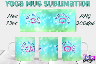 Yoga Mug PNG Sublimation | Coffee 11 Oz | 15 Oz Mug Sublimation | Sport Quotes v.1 Sublimation The T Store Design 