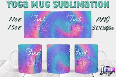Yoga Mug PNG Sublimation | Coffee 11 Oz | 15 Oz Mug Sublimation | Sport Quotes v.1 Sublimation The T Store Design 