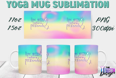 Yoga Mug PNG Sublimation | Coffee 11 Oz | 15 Oz Mug Sublimation | Sport Quotes v.1 Sublimation The T Store Design 