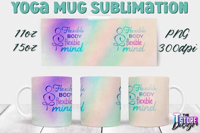 Yoga Mug PNG Sublimation | Coffee 11 Oz | 15 Oz Mug Sublimation | Sport Quotes v.1 Sublimation The T Store Design 