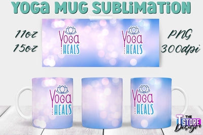 Yoga Mug PNG Sublimation | Coffee 11 Oz | 15 Oz Mug Sublimation | Sport Quotes v.1 Sublimation The T Store Design 