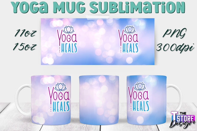 Yoga Mug PNG Sublimation | Coffee 11 Oz | 15 Oz Mug Sublimation | Sport Quotes v.1 Sublimation The T Store Design 