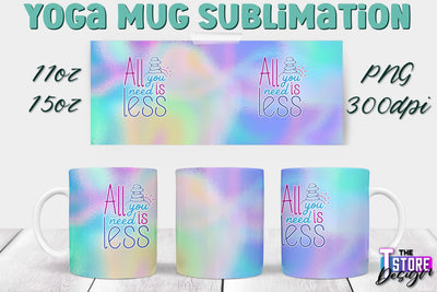 Yoga Mug PNG Sublimation | Coffee 11 Oz | 15 Oz Mug Sublimation | Sport Quotes v.1 Sublimation The T Store Design 