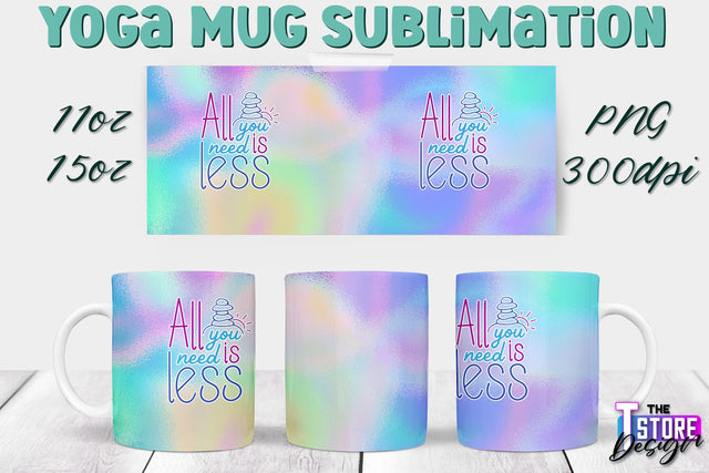 Yoga Mug PNG Sublimation | Coffee 11 Oz | 15 Oz Mug Sublimation | Sport Quotes v.1 Sublimation The T Store Design 