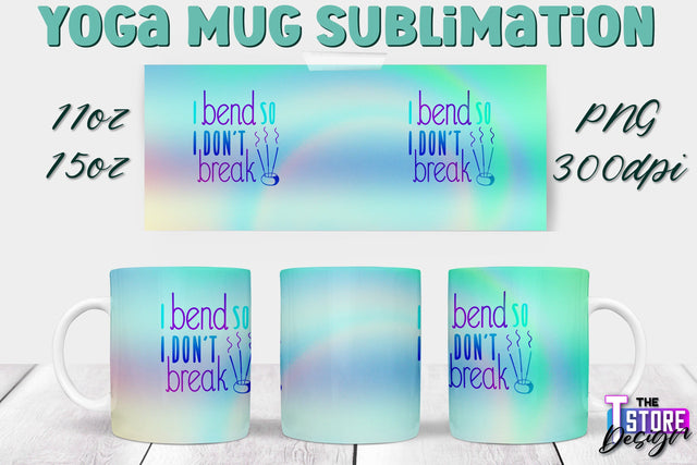 Yoga Mug PNG Sublimation | Coffee 11 Oz | 15 Oz Mug Sublimation | Sport Quotes v.1 Sublimation The T Store Design 