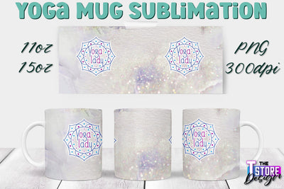 Yoga Mug PNG Sublimation | Coffee 11 Oz | 15 Oz Mug Sublimation | Sport Quotes v.1 Sublimation The T Store Design 