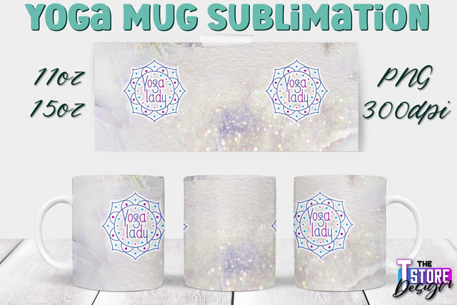 Yoga Mug PNG Sublimation | Coffee 11 Oz | 15 Oz Mug Sublimation | Sport Quotes v.1 Sublimation The T Store Design 