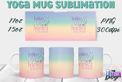 Yoga Mug PNG Sublimation | Coffee 11 Oz | 15 Oz Mug Sublimation | Sport Quotes v.1 Sublimation The T Store Design 