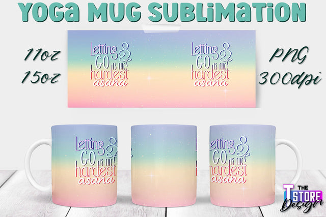 Yoga Mug PNG Sublimation | Coffee 11 Oz | 15 Oz Mug Sublimation | Sport Quotes v.1 Sublimation The T Store Design 