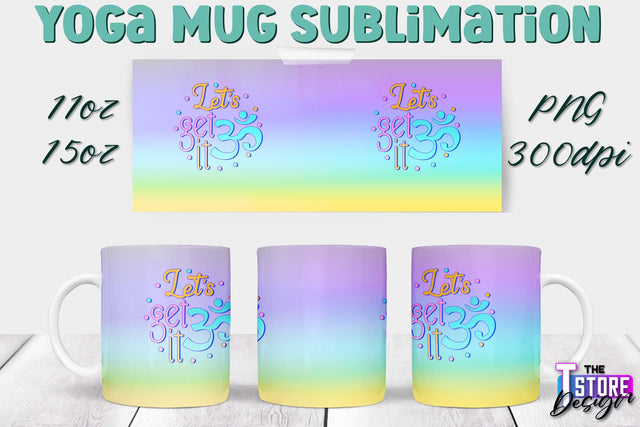 Yoga Mug PNG Sublimation | Coffee 11 Oz | 15 Oz Mug Sublimation | Sport Quotes v.2 Sublimation The T Store Design 
