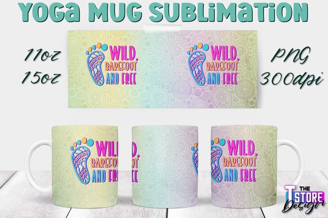 Yoga Mug PNG Sublimation | Coffee 11 Oz | 15 Oz Mug Sublimation | Sport Quotes v.2 Sublimation The T Store Design 
