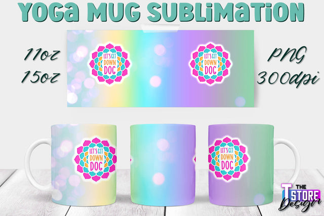 Yoga Mug PNG Sublimation | Coffee 11 Oz | 15 Oz Mug Sublimation | Sport Quotes v.2 Sublimation The T Store Design 