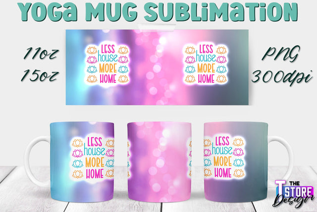 Yoga Mug PNG Sublimation | Coffee 11 Oz | 15 Oz Mug Sublimation | Sport Quotes v.2 Sublimation The T Store Design 