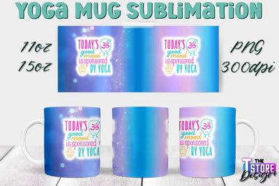 Yoga Mug PNG Sublimation | Coffee 11 Oz | 15 Oz Mug Sublimation | Sport Quotes v.2 Sublimation The T Store Design 