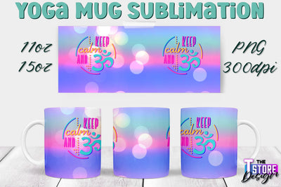 Yoga Mug PNG Sublimation | Coffee 11 Oz | 15 Oz Mug Sublimation | Sport Quotes v.2 Sublimation The T Store Design 