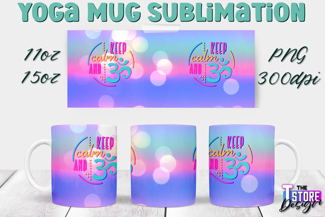 Yoga Mug PNG Sublimation | Coffee 11 Oz | 15 Oz Mug Sublimation | Sport Quotes v.2 Sublimation The T Store Design 