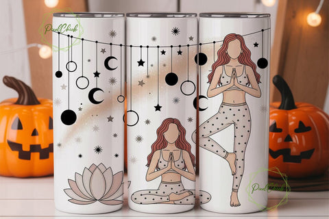 Yoga Namaste Goddess 20oz Tumbler Wrap Sublimation PixelChick 