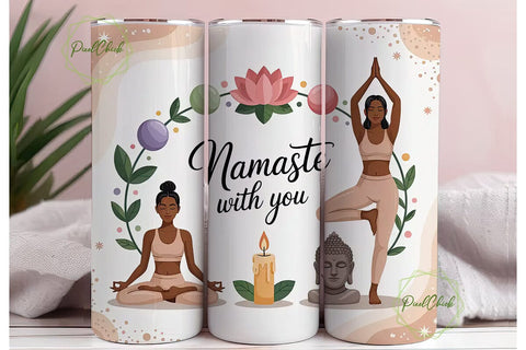 Yoga Namaste Goddess 20oz Tumbler Wrap Sublimation PixelChick 