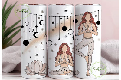 Yoga Namaste Goddess 20oz Tumbler Wrap Sublimation PixelChick 