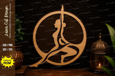 Yoga Pose Laser Cut SVG Design SVG Regulrcrative 