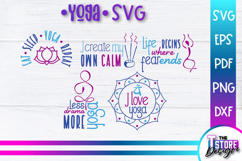 Yoga Quotes SVG Design | Sport SVG | Meditation Quotes | SVG File v.1 SVG The T Store Design 