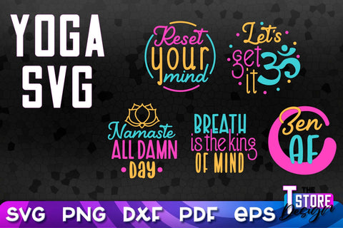 Yoga Quotes SVG Design | Sport SVG | Meditation Quotes | SVG File v.2 SVG The T Store Design 