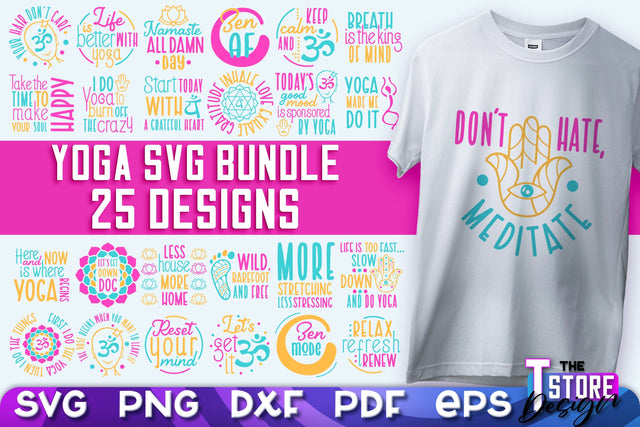 Yoga Quotes SVG Design | Sport SVG | Meditation Quotes | SVG File v.2 SVG The T Store Design 