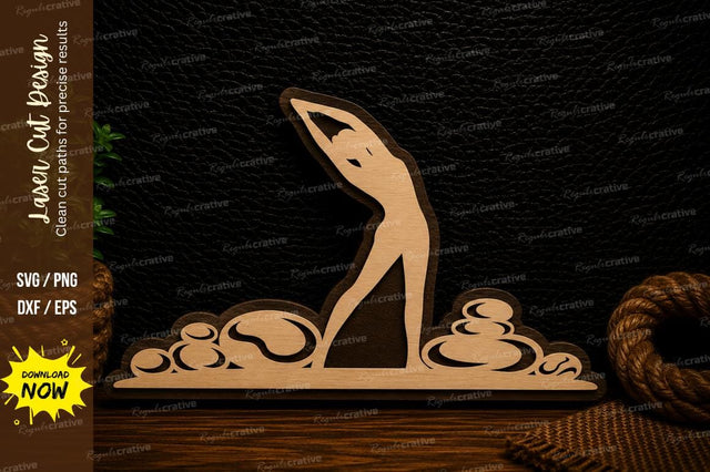 Yoga Stretch Pose Laser Cut Svg Design SVG Regulrcrative 