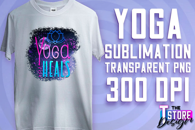 Yoga Sublimation | T-Shirt Design | PNG File v.1 Sublimation The T Store Design 
