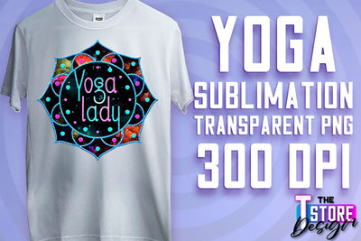 Yoga Sublimation | T-Shirt Design | PNG File v.1 Sublimation The T Store Design 