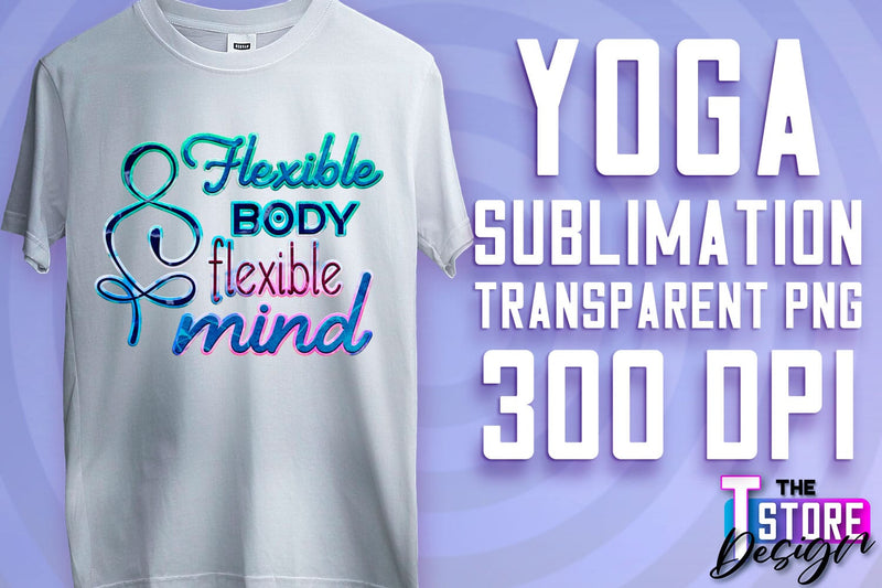 Yoga Sublimation | T-Shirt Design | PNG File v.1 Sublimation The T Store Design 