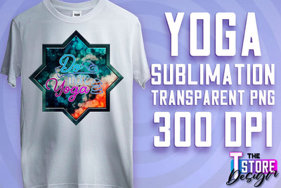 Yoga Sublimation | T-Shirt Design | PNG File v.1 Sublimation The T Store Design 