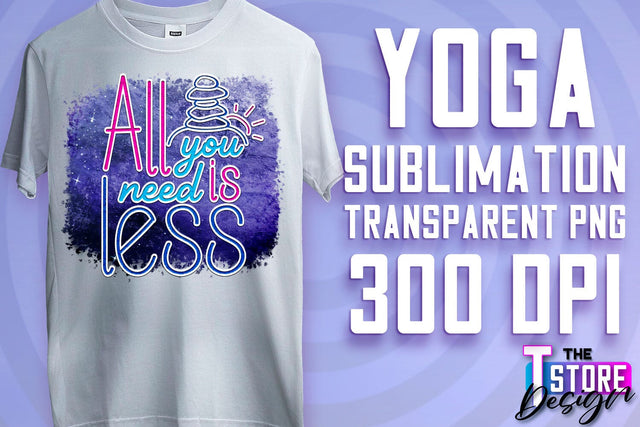 Yoga Sublimation | T-Shirt Design | PNG File v.1 Sublimation The T Store Design 