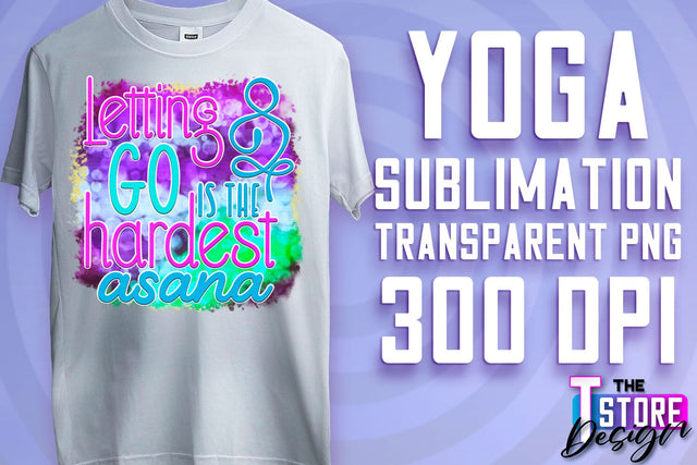 Yoga Sublimation | T-Shirt Design | PNG File v.1 Sublimation The T Store Design 