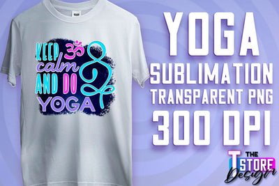 Yoga Sublimation | T-Shirt Design | PNG File v.1 Sublimation The T Store Design 