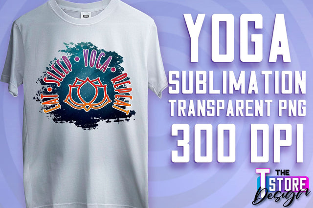 Yoga Sublimation | T-Shirt Design | PNG File v.1 Sublimation The T Store Design 