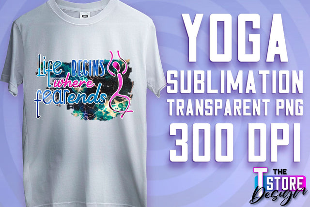 Yoga Sublimation | T-Shirt Design | PNG File v.1 Sublimation The T Store Design 