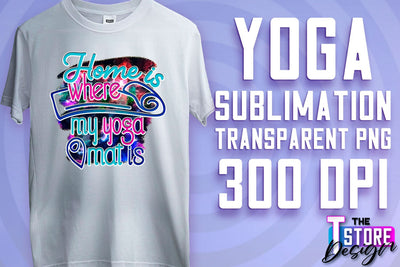 Yoga Sublimation | T-Shirt Design | PNG File v.1 Sublimation The T Store Design 