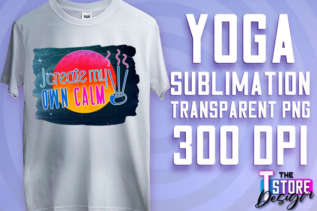 Yoga Sublimation | T-Shirt Design | PNG File v.1 Sublimation The T Store Design 