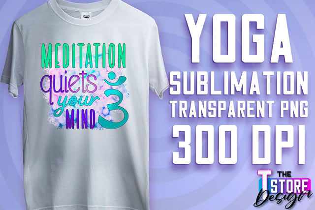 Yoga Sublimation | T-Shirt Design | PNG File v.1 Sublimation The T Store Design 