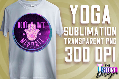 Yoga Sublimation | T-Shirt Design | PNG File v.2 Sublimation The T Store Design 