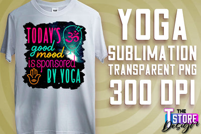 Yoga Sublimation | T-Shirt Design | PNG File v.2 Sublimation The T Store Design 